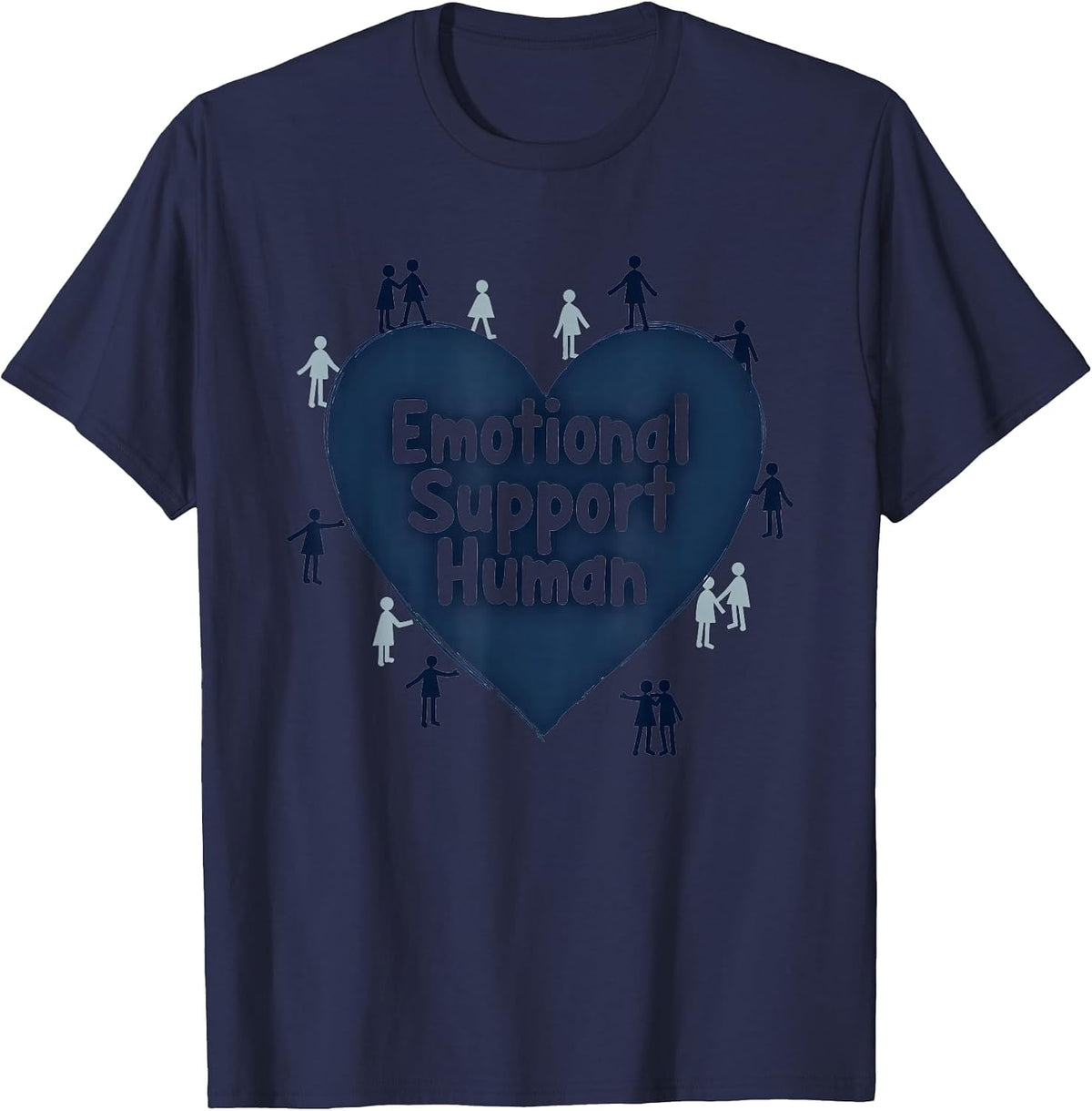 Emotional Support Human Counselor Gift T-Shirt - Navy Blue