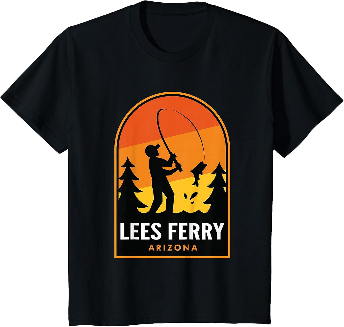 Lees Ferry Arizona Fishing T-Shirt - Black
