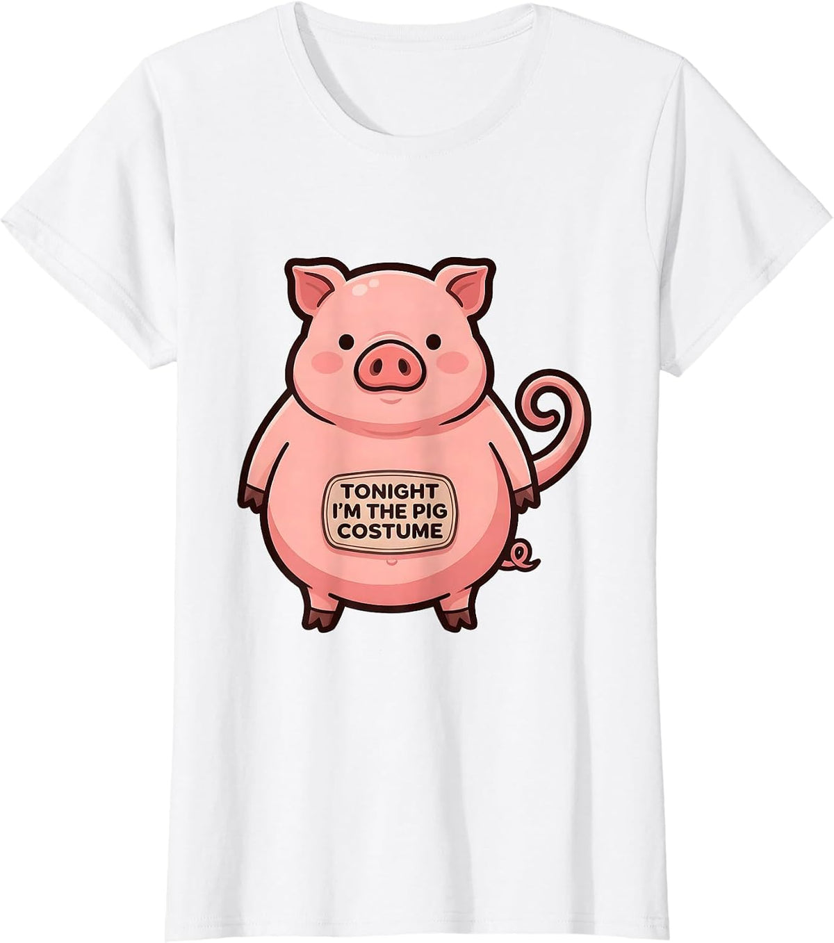 Tonight I’m The Pig Costume Cute Kawaii Halloween Family T-Shirt - White