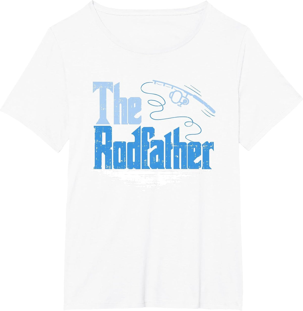 The Rodfather Funny Fishing Parody T-Shirt T-Shirt - White