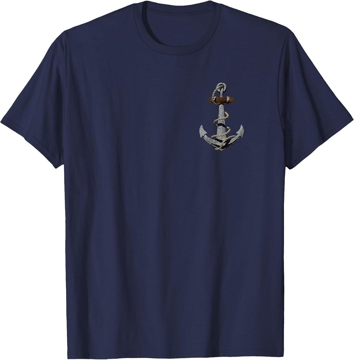 Swordfish Marlin Sailfish Deep Sea Fishing Anchor (2-Sided) T-Shirt - Navy Blue