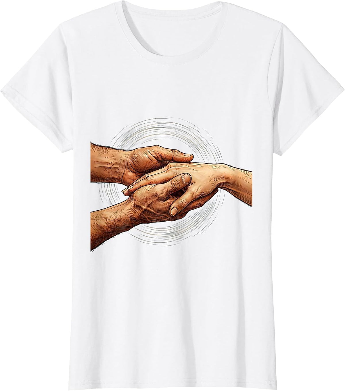 Occupational Therapy Hand Exercise Illustration T-Shirt - White