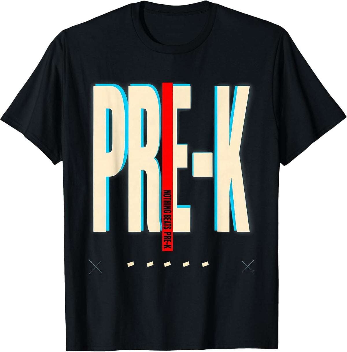 Men's Nothing Beats Pre-K Funny Preschool Teacher Back To School T-Shirt - Black