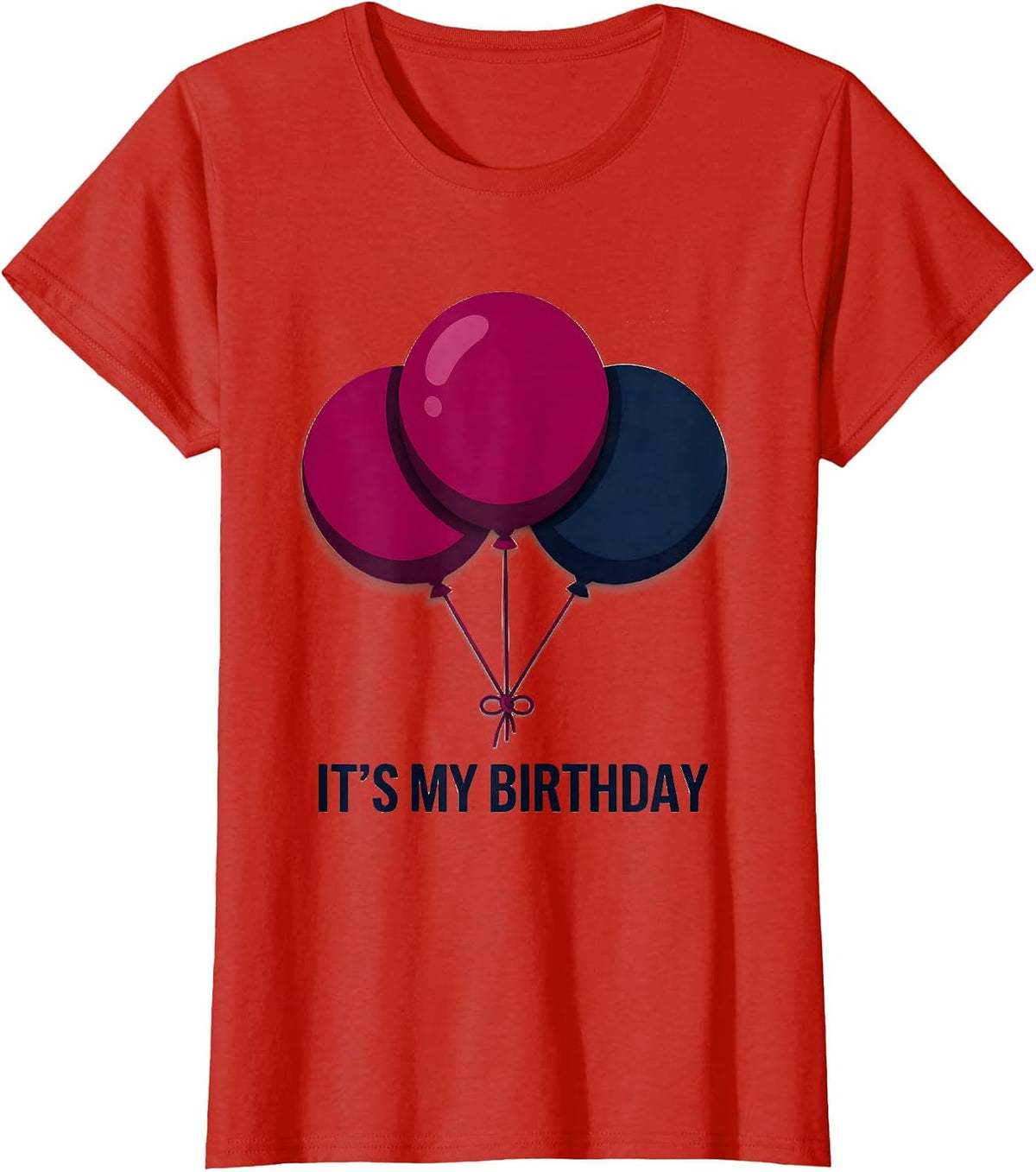 Women's It's My Birthday Family Matching Party Confetti Cake T-Shirt - Red