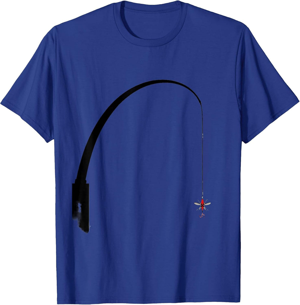 Men's Fly-Fishing Rod Christian Fisherman Faith Gift T-Shirt - Royal Blue