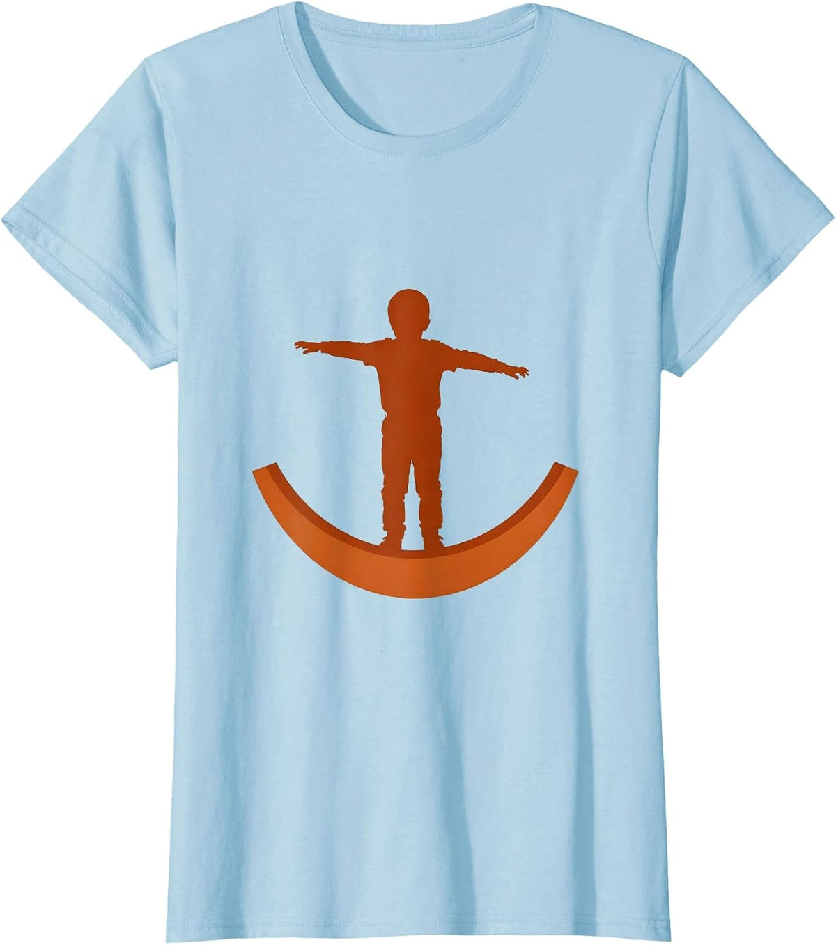 Women's Occupational Therapy Child Wobble Board Balance T-Shirt - Baby Blue