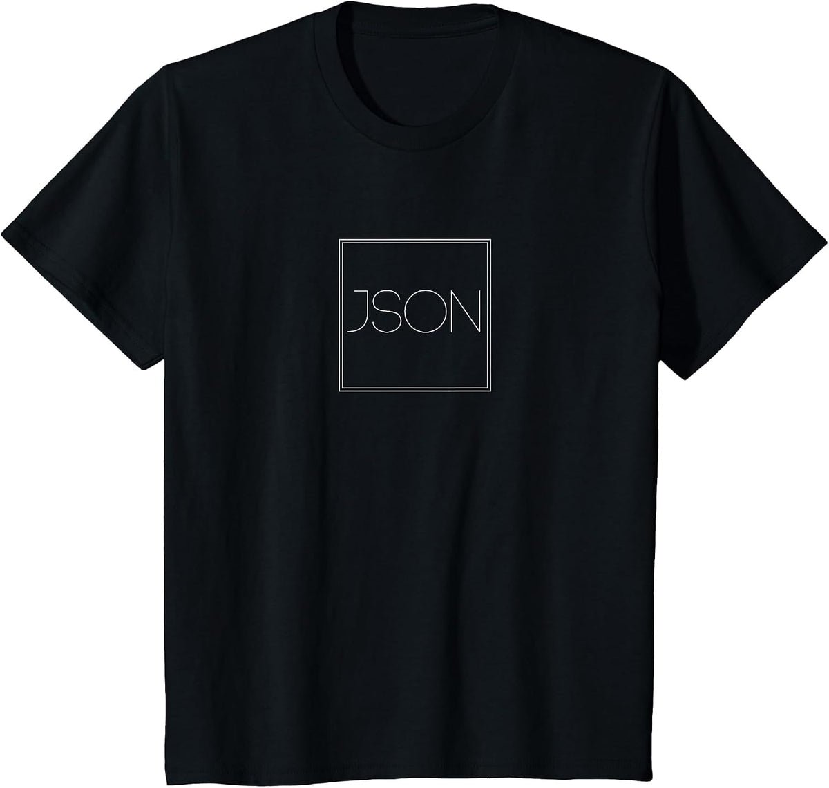 Json - Funny Minimalist Data Format Programming Lover T-Shirt - Black