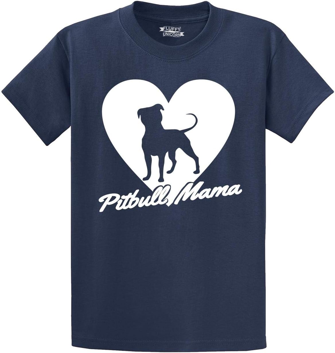 Comical Shirt Men's Pitbull Mama Tee Pitt Bully Dog Lover Tee T-Shirt - Navy