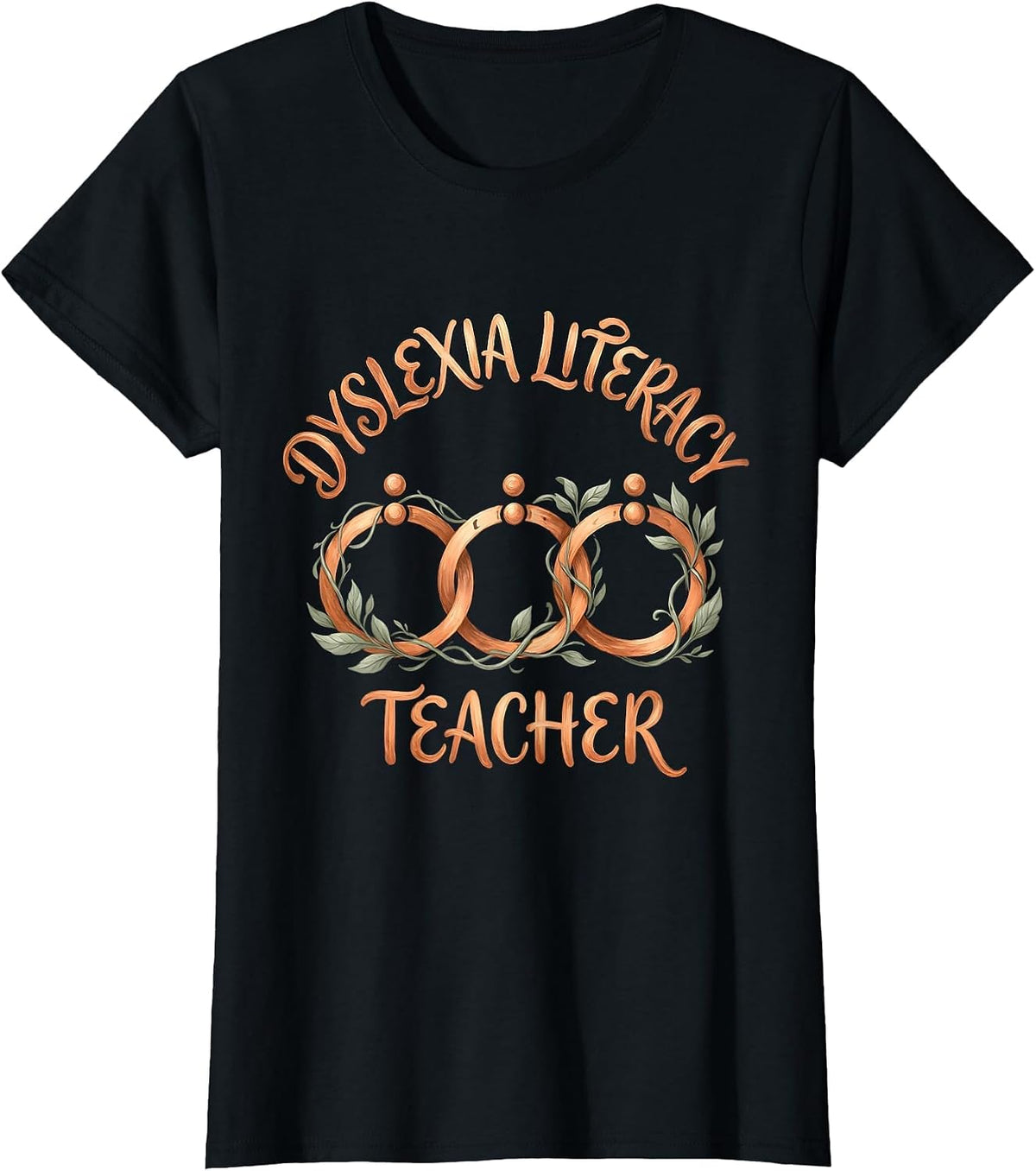 Dyslexia Literacy Teacher Boho Typography SPED Teacher T-Shirt - Black