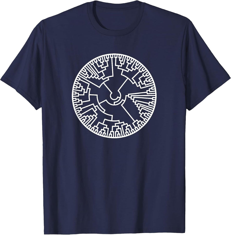 Biologist Phylogenetic Tree Evolution Teacher Biology T-Shirt - Navy Blue