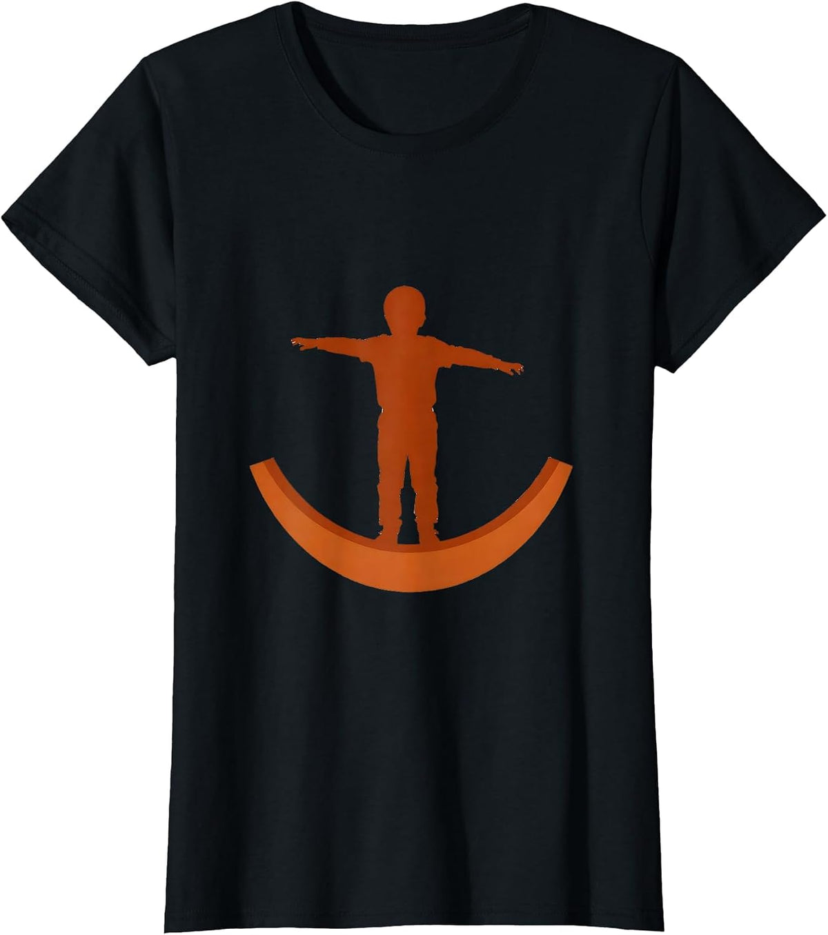 Women's Occupational Therapy Child Wobble Board Balance T-Shirt - Black