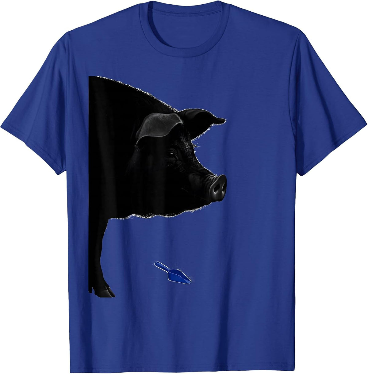Men's Monumental Pet Pig Silhouette Funny Guinea Pig Lover T-Shirt - Royal Blue