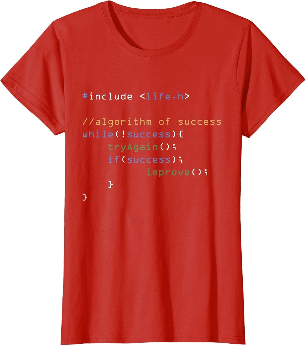 Programming Computer Science Code Algorithm Software Engineer T-Shirt - Red