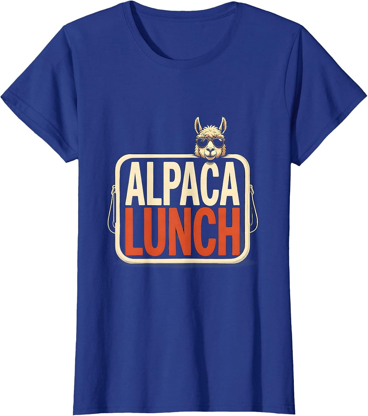 Women's Alpaca Lunch Funny Alpaca Sunglasses Animal Humor Gift T-Shirt - Royal Blue