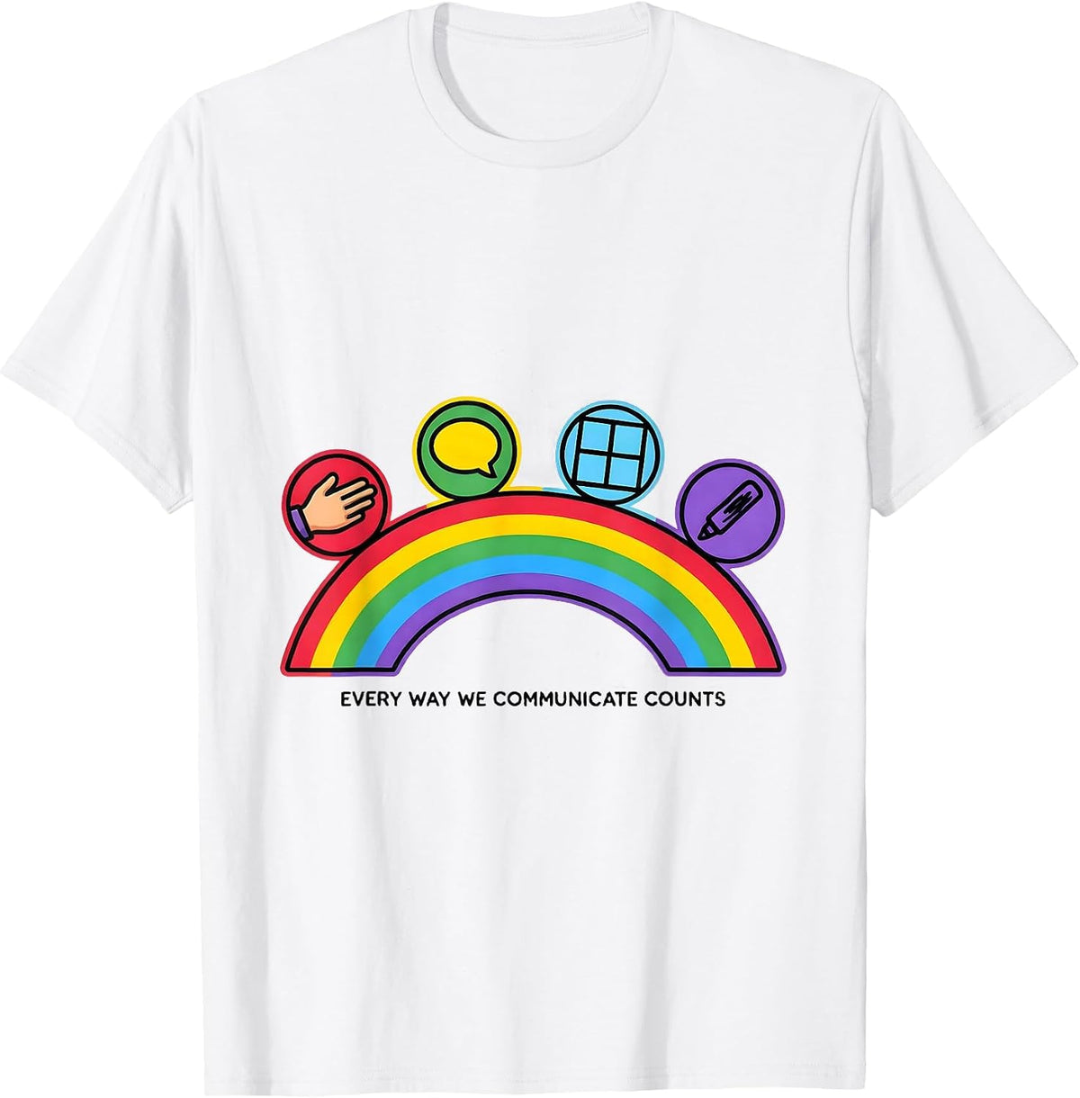 Men's Every Way We Communicate Counts Special Education Teacher T-Shirt - White