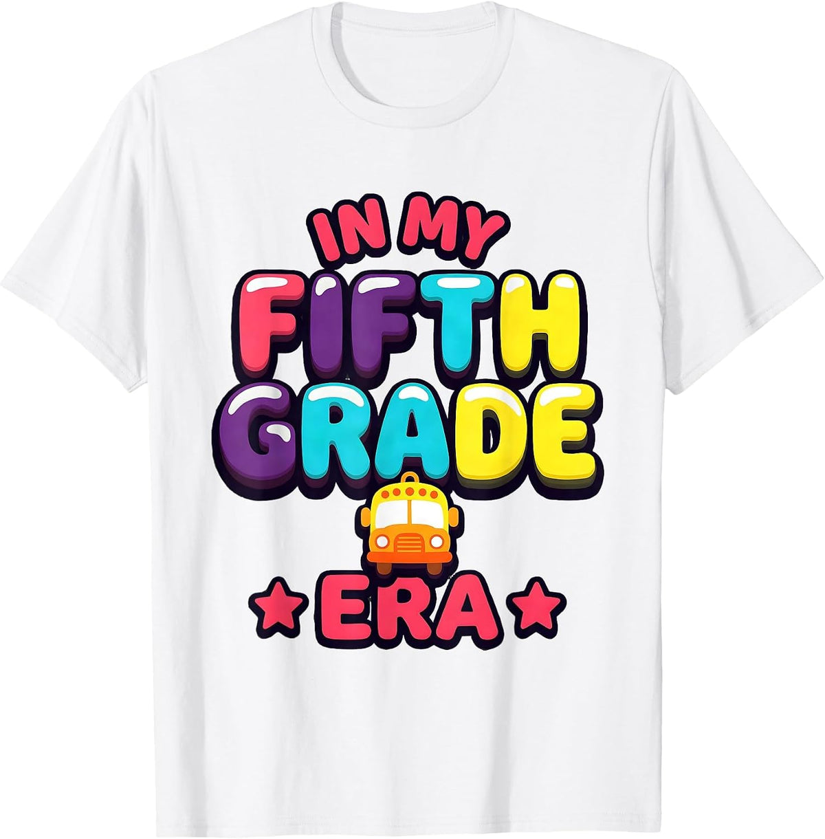 Men's In My Fifth Grade Era Gummy Jelly Pop Tie Dye Back to School T-Shirt - White