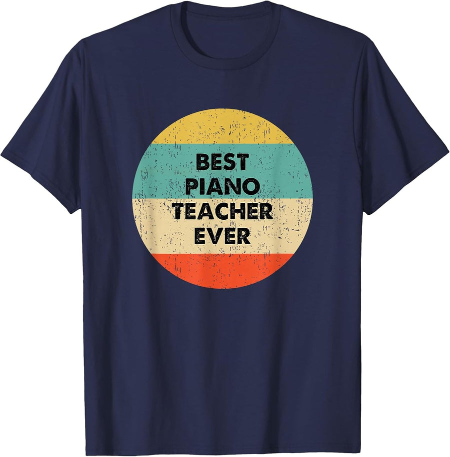 Piano Teacher T-Shirt - Navy Blue