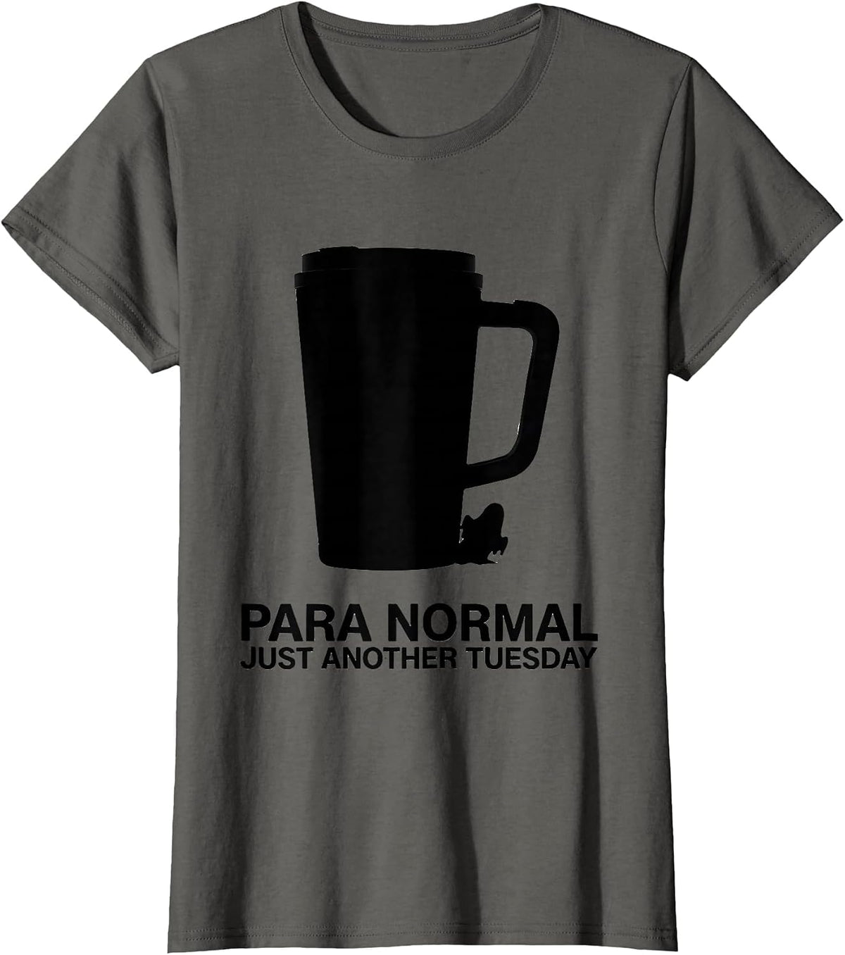 Women's Para Normal Just Another Tuesday Ghost Sped Teacher T-Shirt - Asphalt Grey