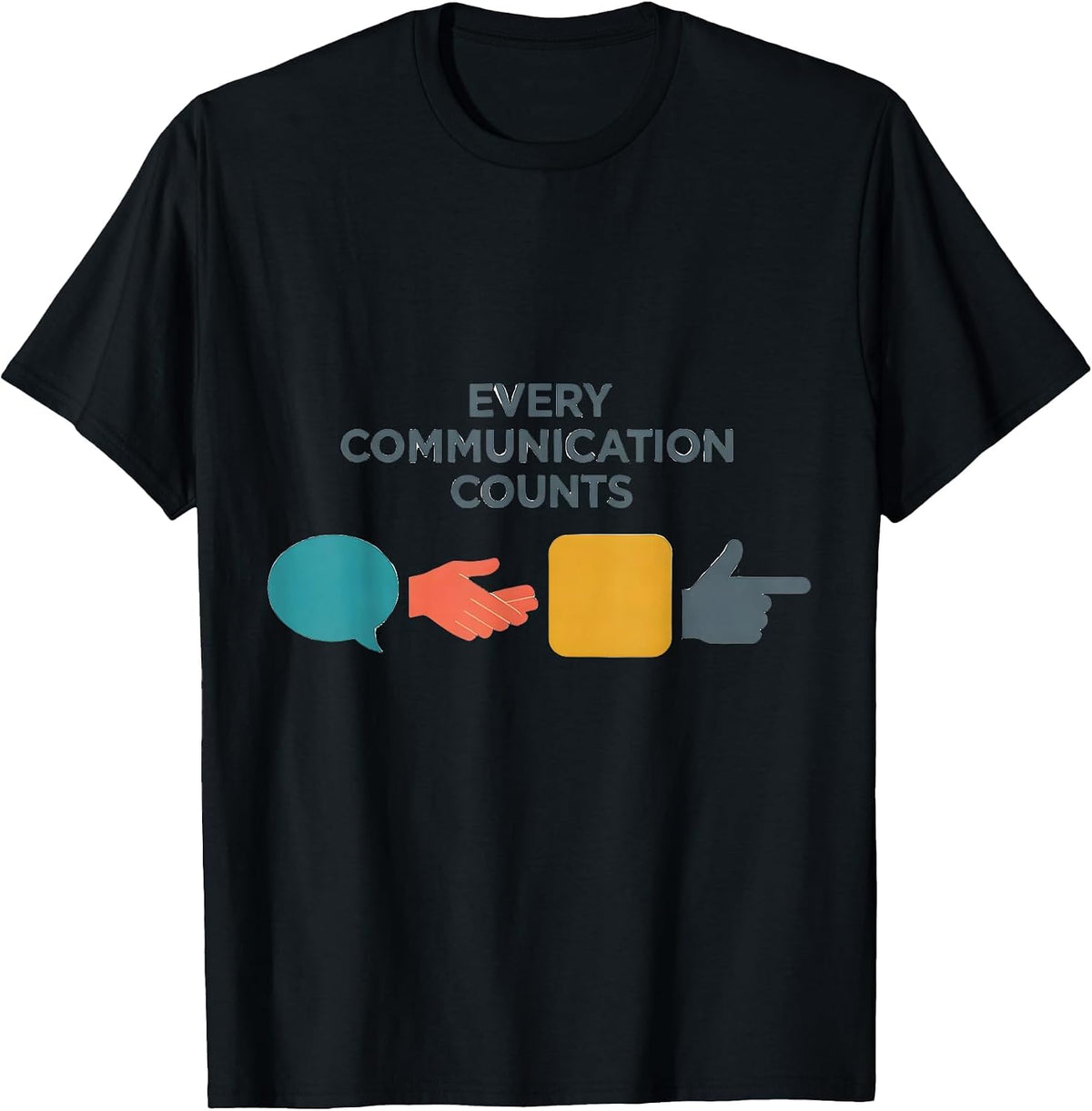 Men's Every Communication Counts Special Education Teacher SPED T-Shirt - Black