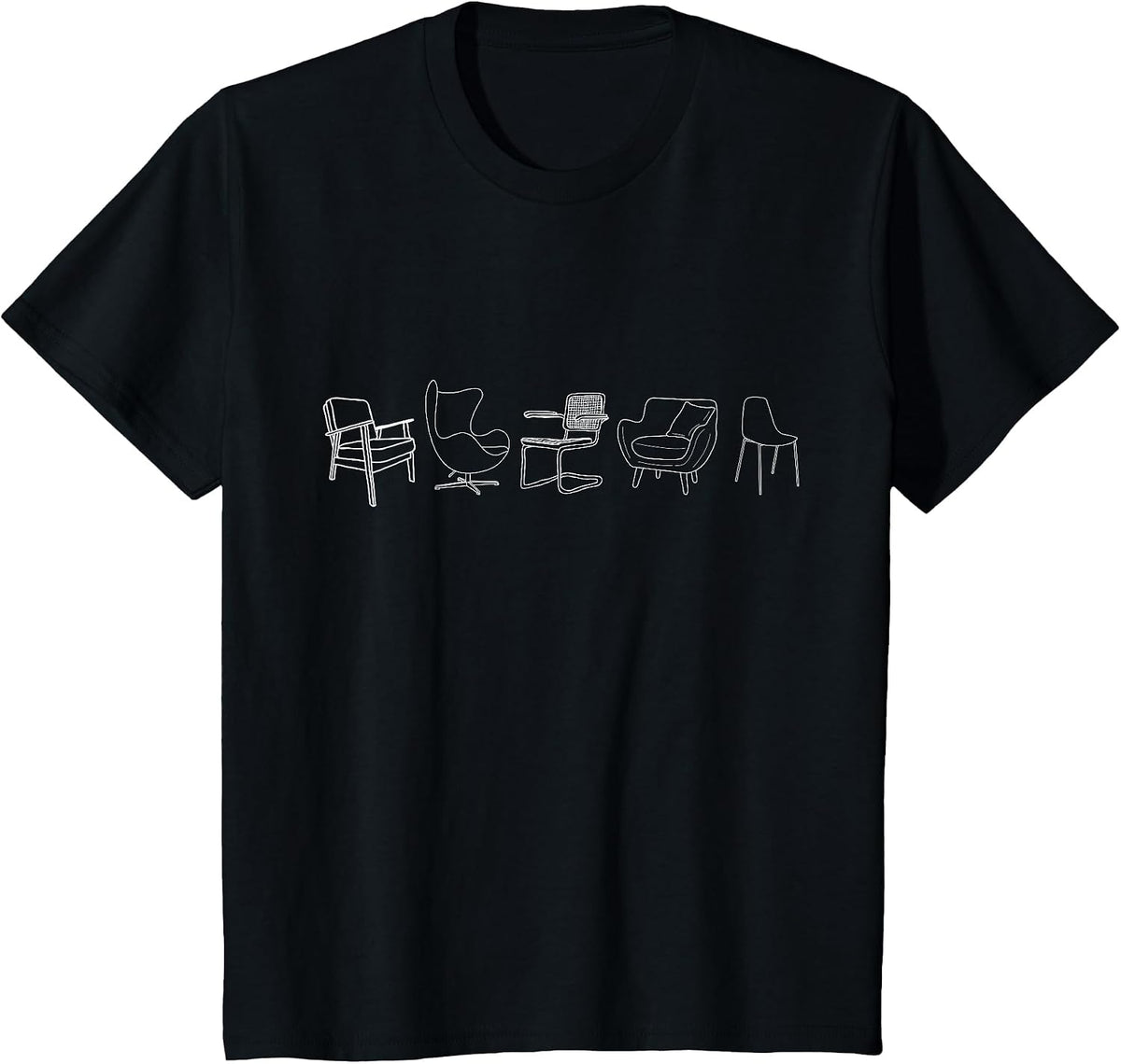 Midcentury Modern Chairs Eames Knoll Interior Designers Dark T-Shirt - Black