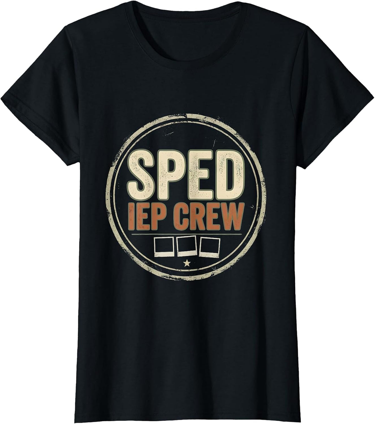 Women's SPED IEP Crew Distressed Special Education Teacher Dream T-Shirt - Black