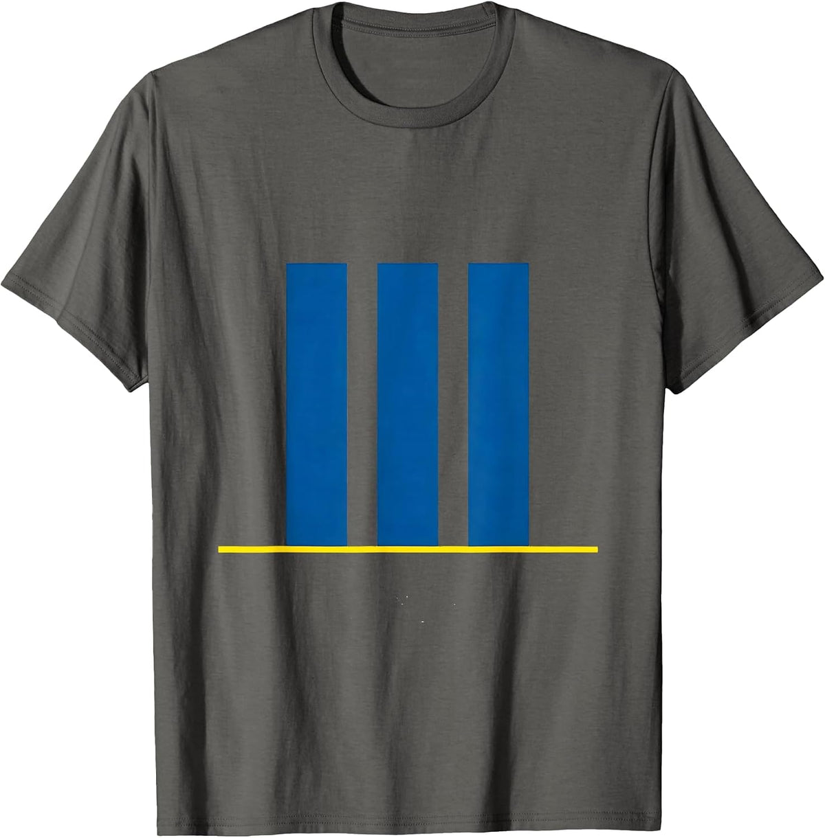Men's Equal Bars Minimalist Down Syndrome Awareness Support T-Shirt - Asphalt Grey