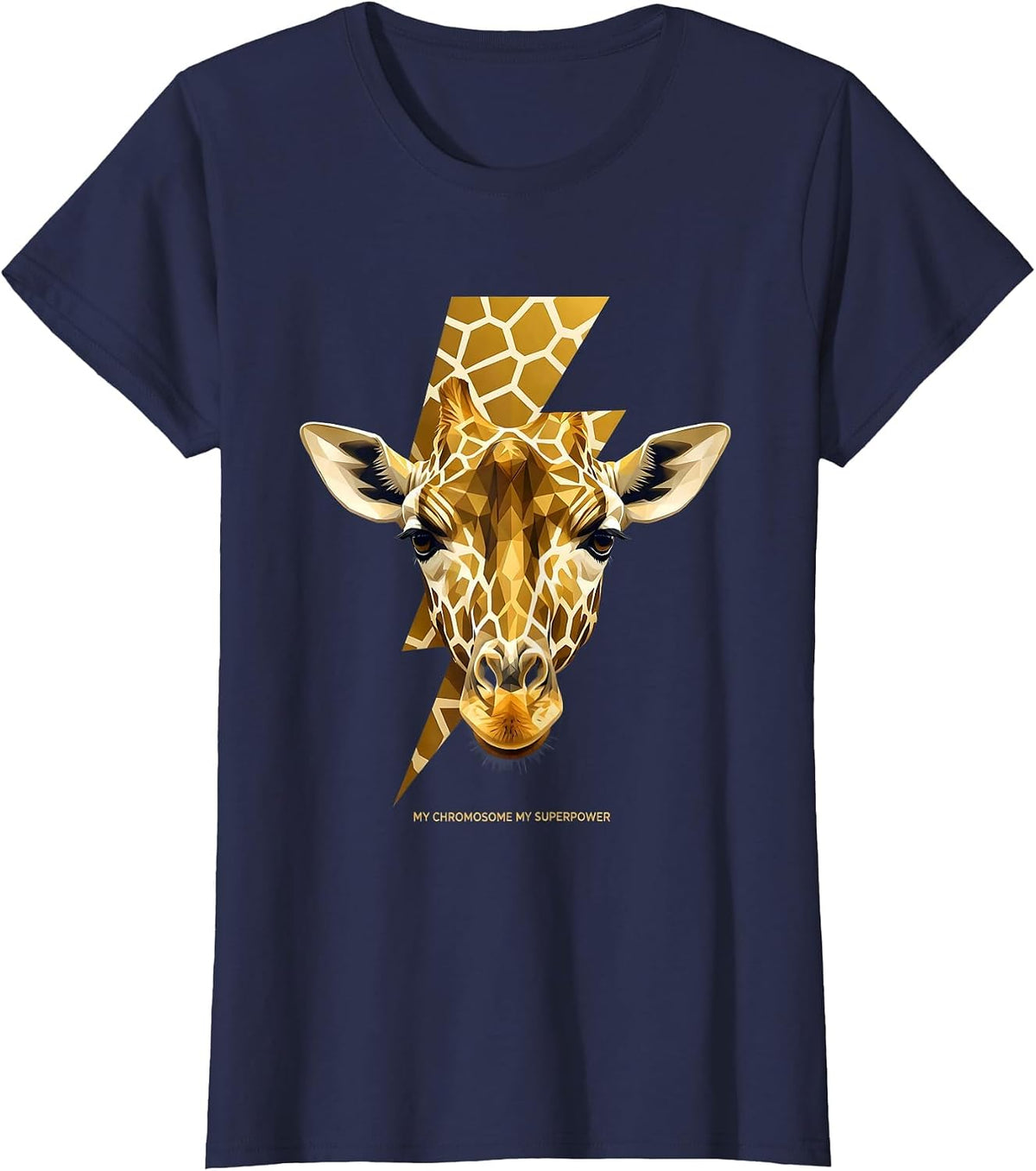 Women's My Chromosome My Superpower Down Syndrome Awareness T-Shirt - Navy Blue