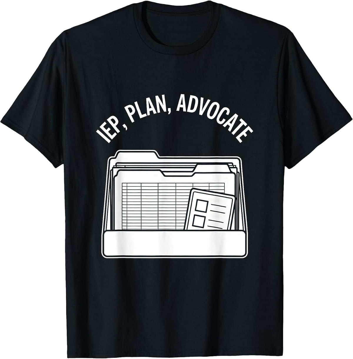 Men's IEP Plan Advocate Funny Special Education Teacher SPED Gift T-Shirt - Black