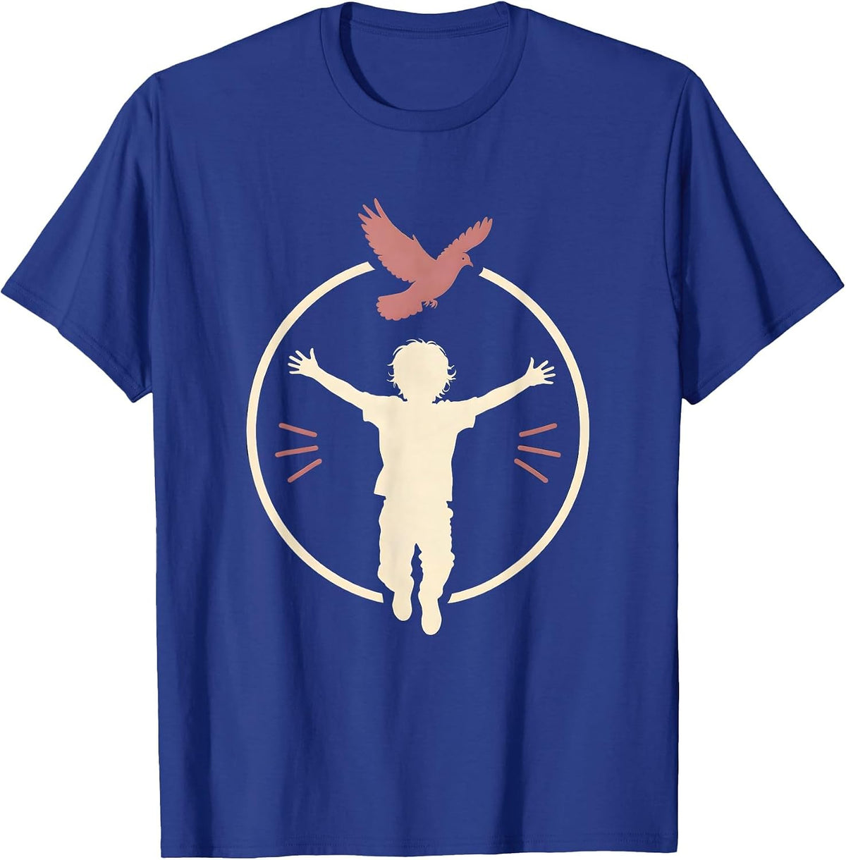 Down Syndrome Awareness Joyful Leap Illustration T-Shirt - Royal Blue
