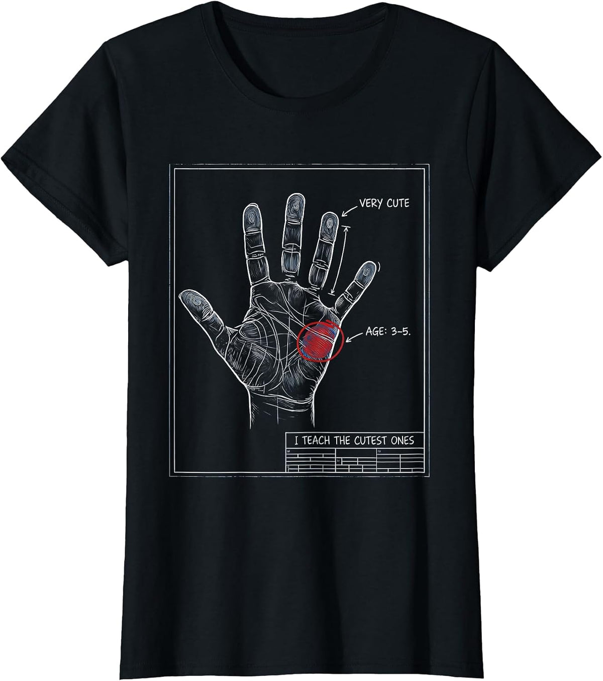 I Teach The Cutest Ones Preschool Teacher Design T-Shirt - Black