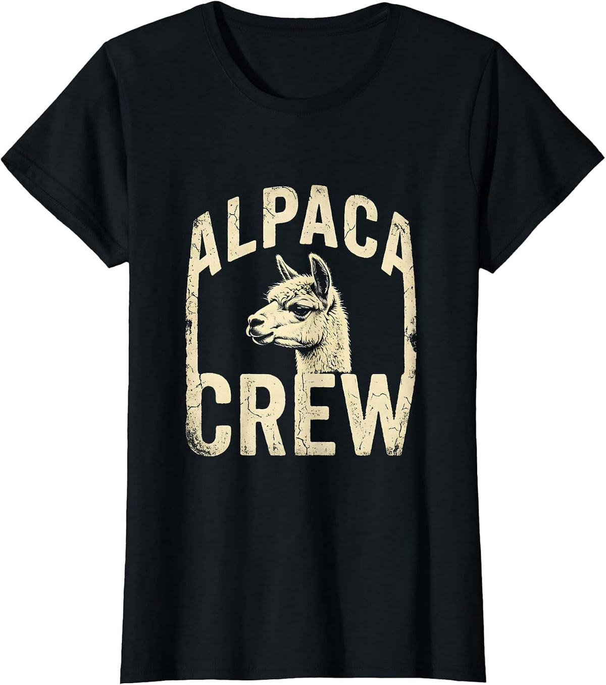 Alpaca Crew Boho Western Mono Animal Lover Gift T-Shirt - Black