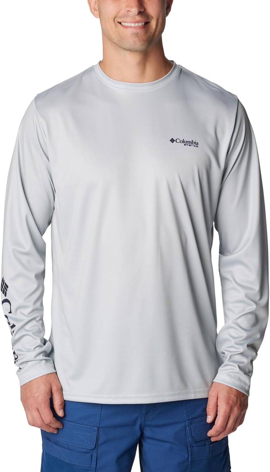 Columbia Terminal Tackle PFG Fins and Stripes Long Sleeve - Cool Grey\/Fins & Stripes