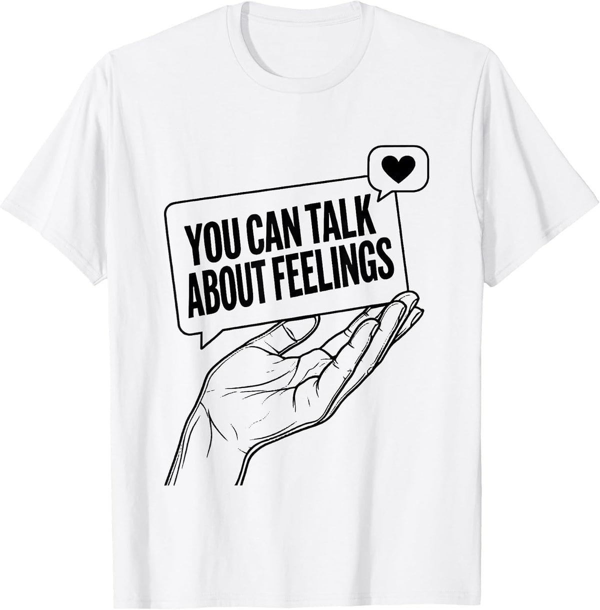 Men's You Can Talk About Feelings Mental Health Counselor T-Shirt - White