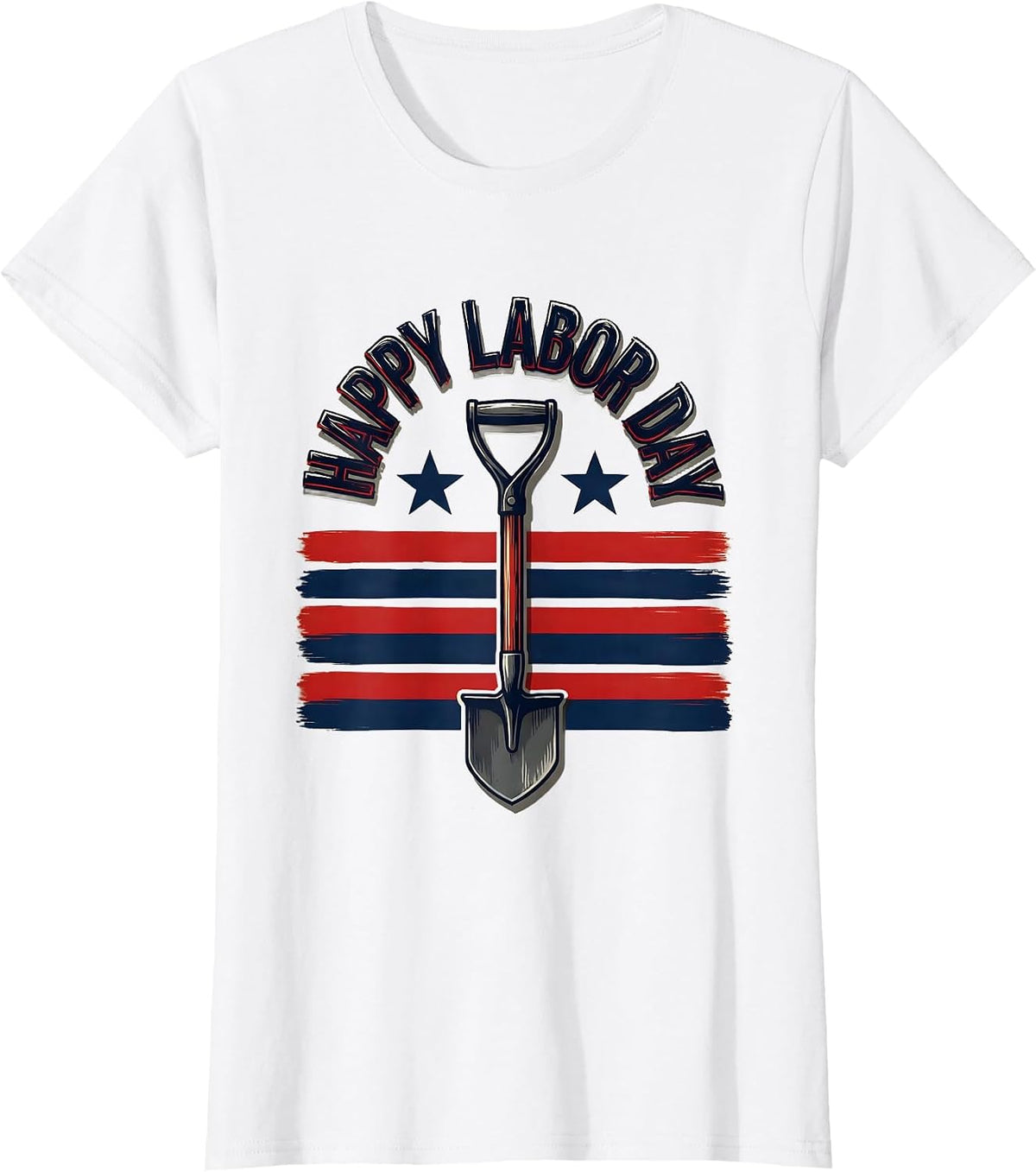 Happy Labor Day Patriotic Union Pride Sign Painter Style T-Shirt - White