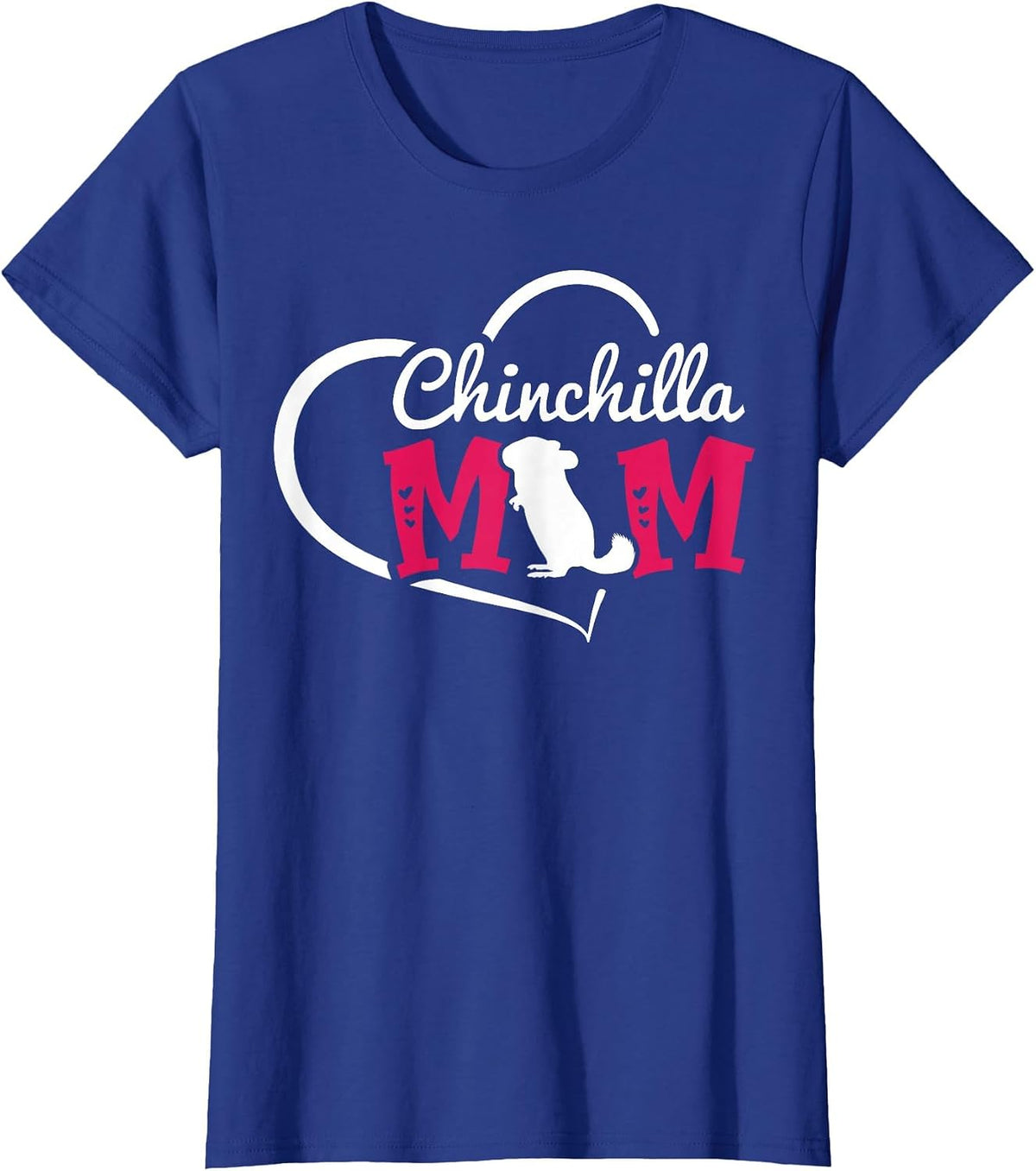 Cute Chinchilla Mom Chinchilla Heart T-Shirt - Royal Blue