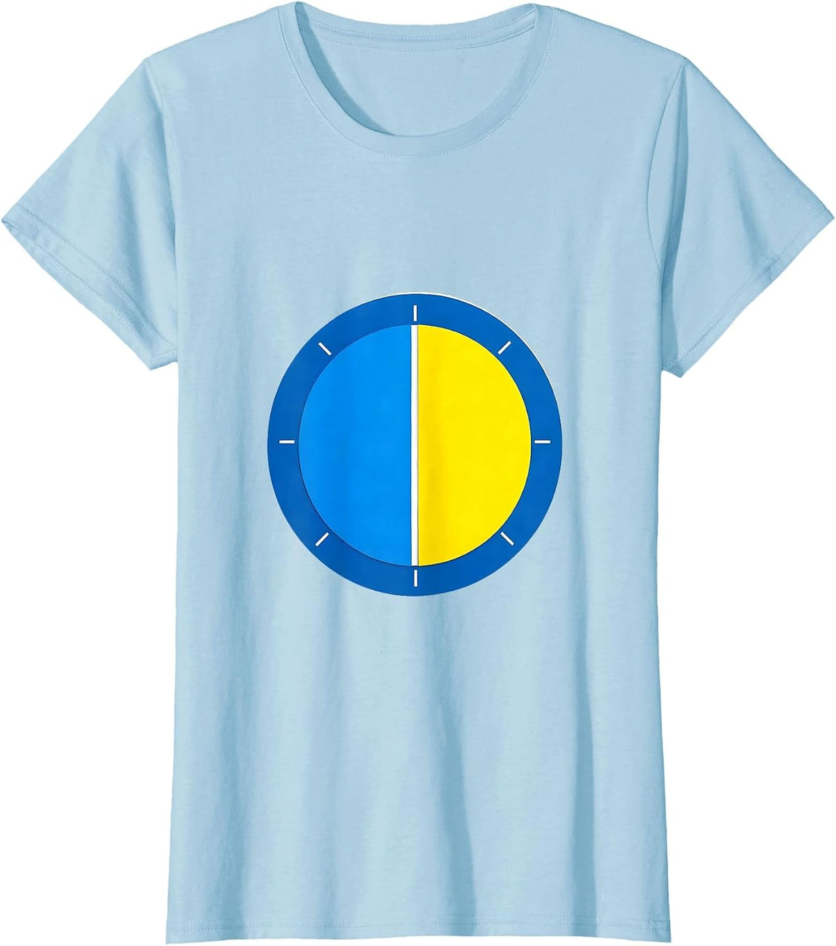 Circular Down Syndrome Awareness Support Family Pride T-Shirt - Baby Blue