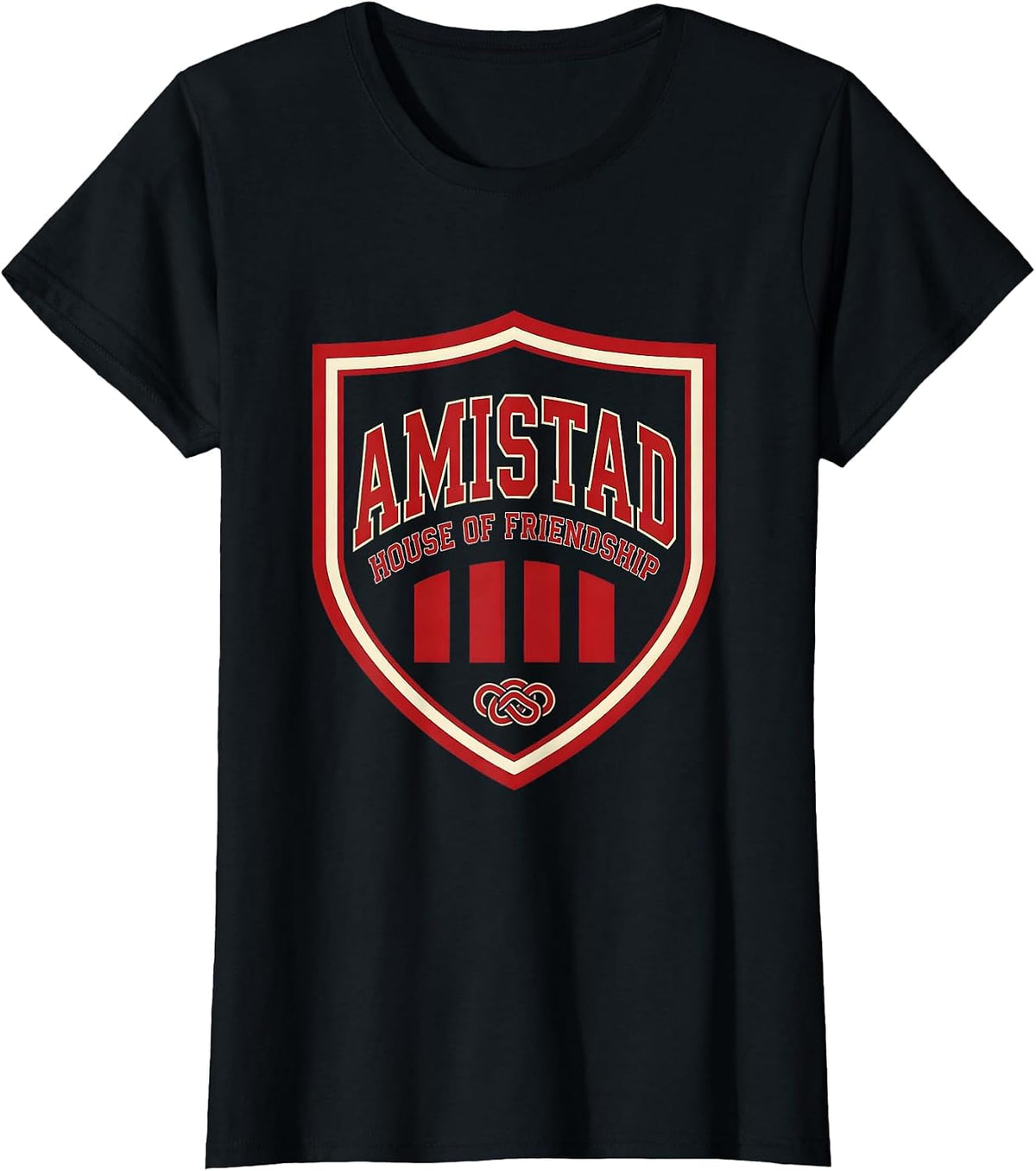 Amistad House of Friendship Sports Teachers Students School T-Shirt - Black