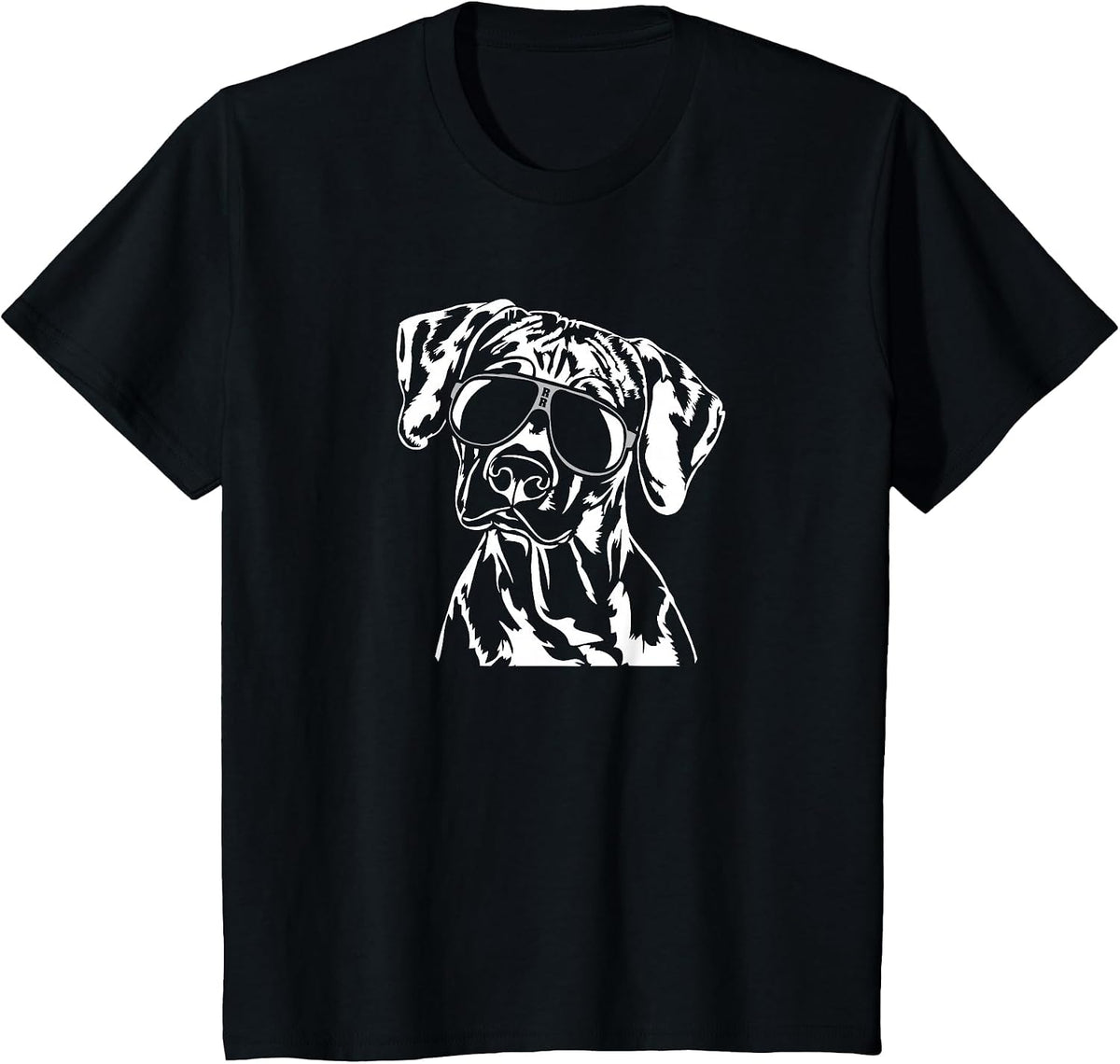 Rhodesian Ridgeback Dog Portrait Wilsigns T-Shirt - Black