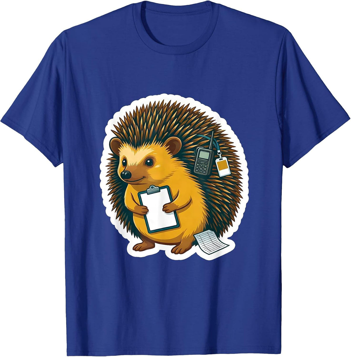 Men's Hedgehog Aide Para Normal Activities SPED Teacher Aide T-Shirt - Royal Blue