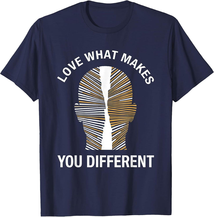 Love What Makes You Different Special Ed Teacher T-Shirt - Navy Blue
