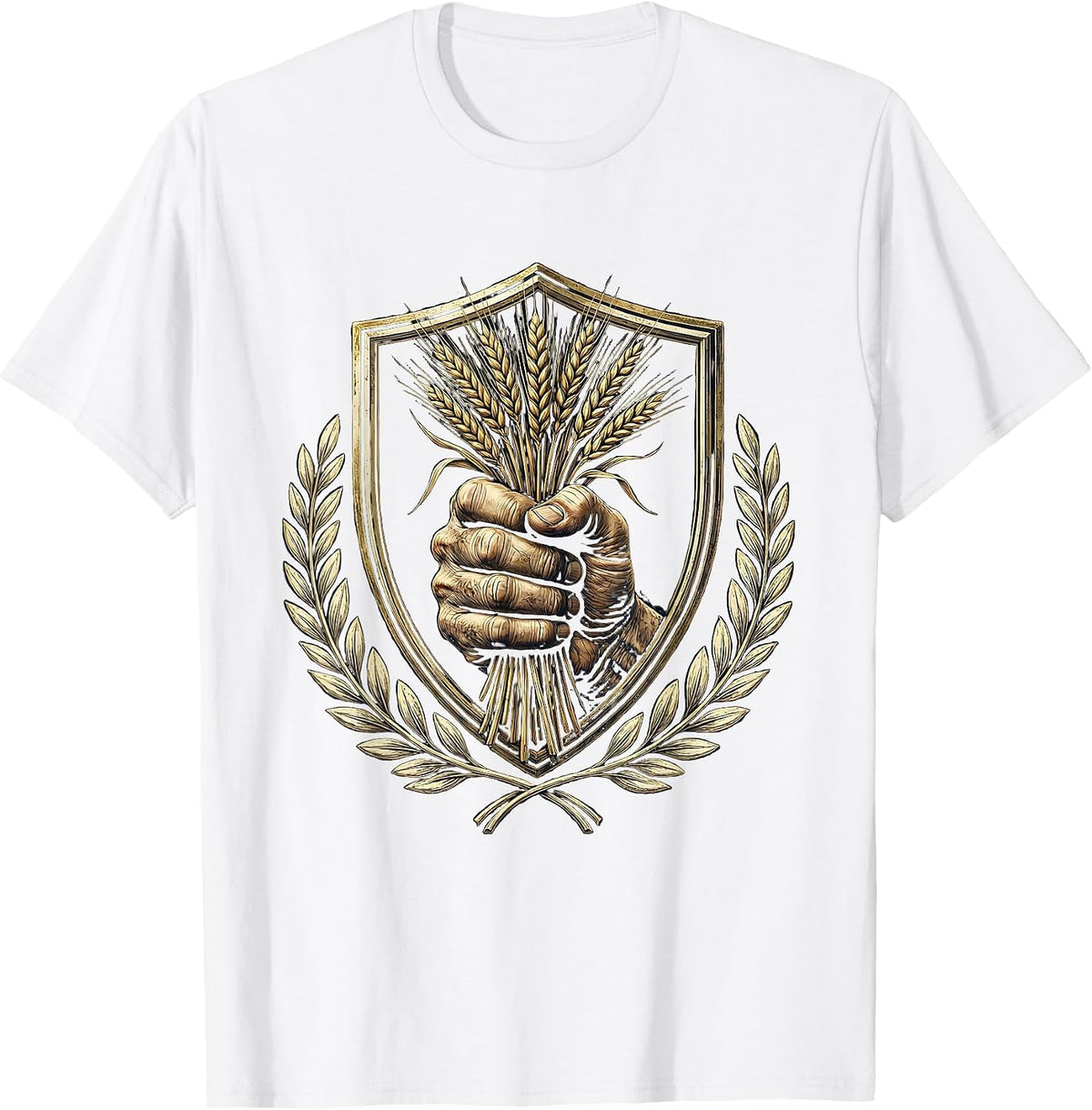 Men's We The People Farmer Weathered Hand Grain Art T-Shirt - White