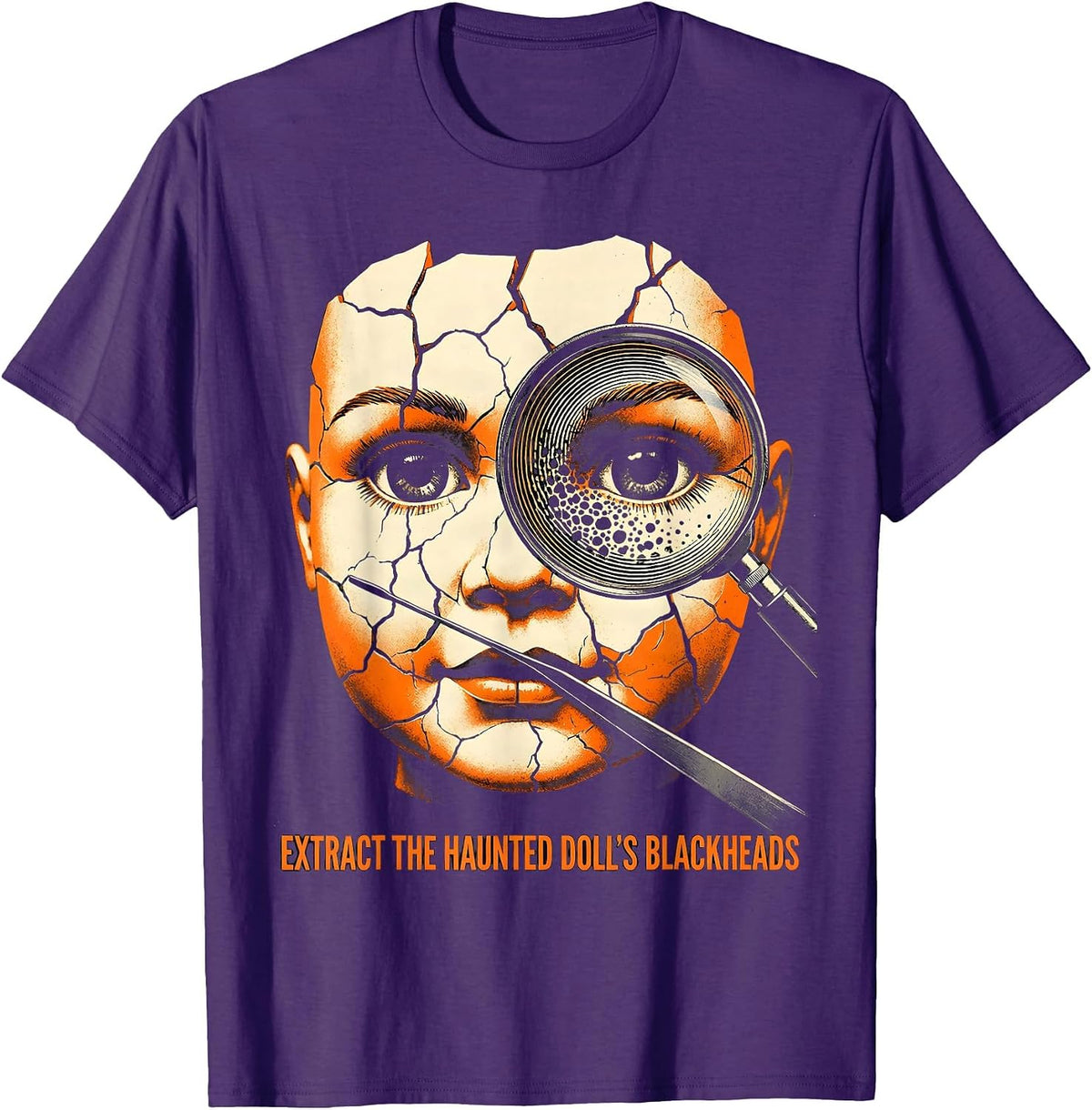 Extract The Haunted Doll's Blackheads Funny Dermatology T-Shirt - Purple