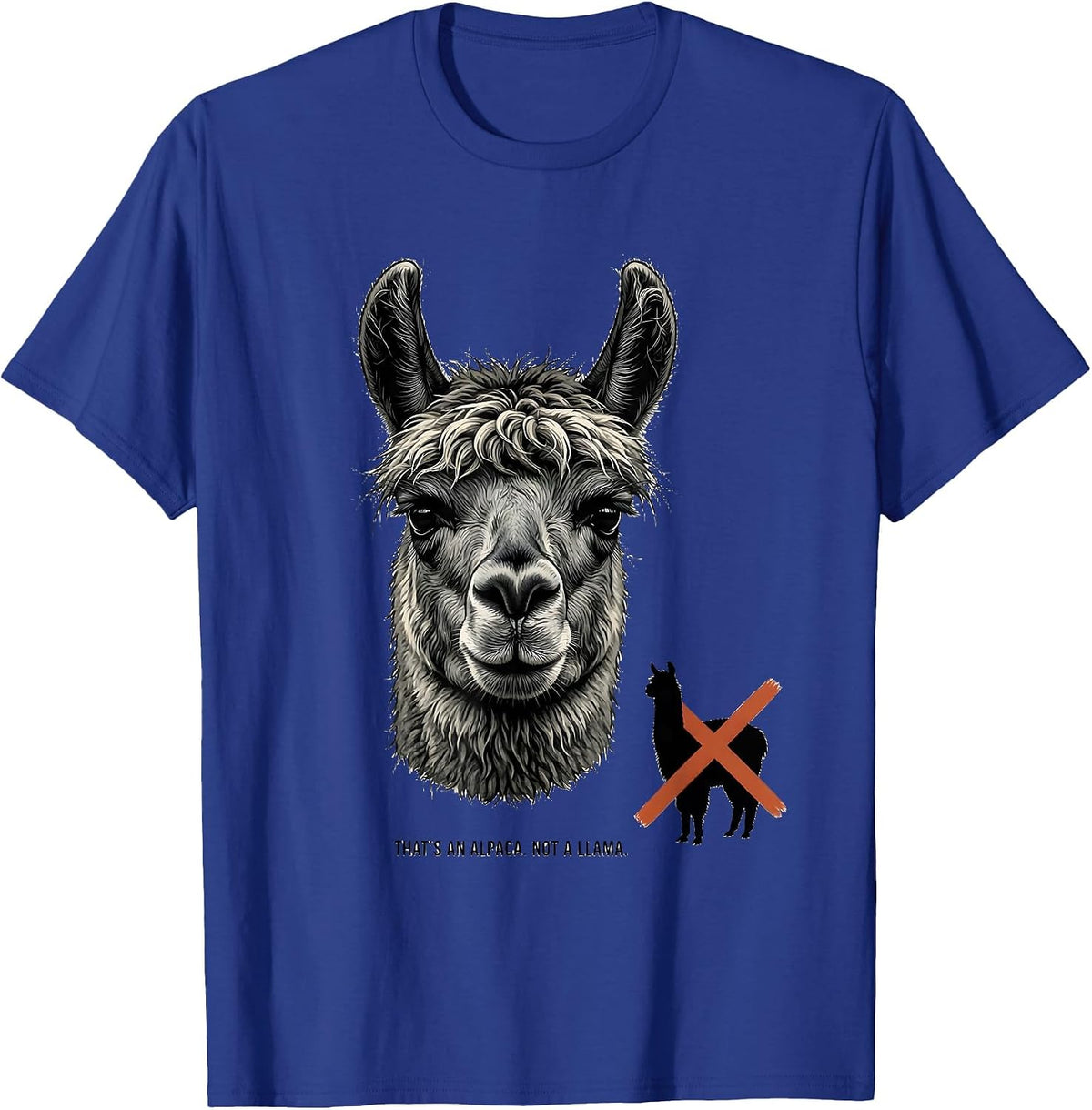 Men's That's An Alpaca Not A Llama Funny Alpaca Lover Novelty T-Shirt - Royal Blue