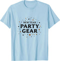 New Year Party Gear Celebration Design T-Shirt - Baby Blue