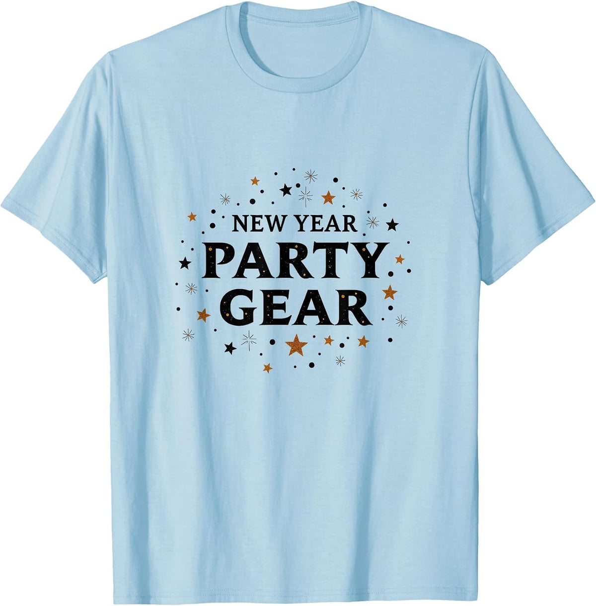 New Year Party Gear Celebration Design T-Shirt - Baby Blue