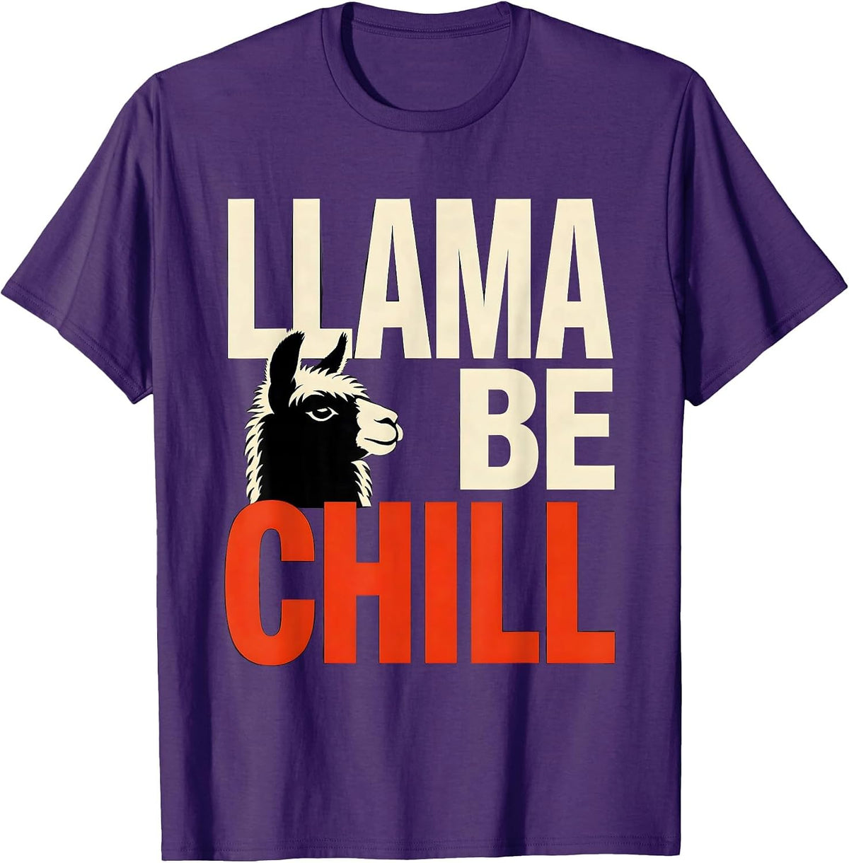 Men's Llama Be Chill Funny Alpaca Squad Humor Llama Lover Gift T-Shirt - Purple