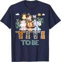Soon to Be Titi Jungle Animal Safari Gender Reveal T-Shirt - Navy Blue