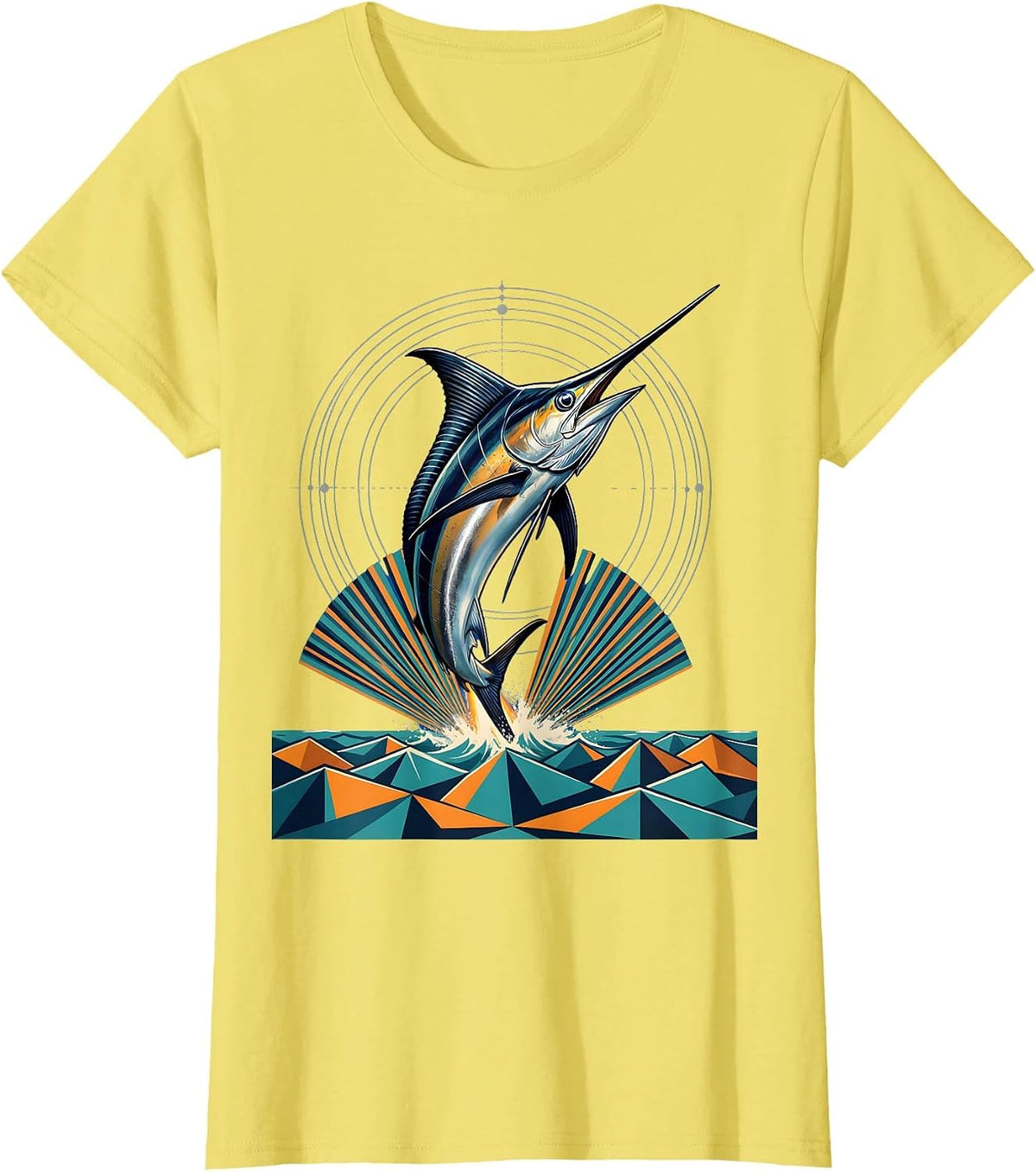 Women's Gulf of America Mahi-Mahi Explosion Graphic T-Shirt - Lemon Yellow