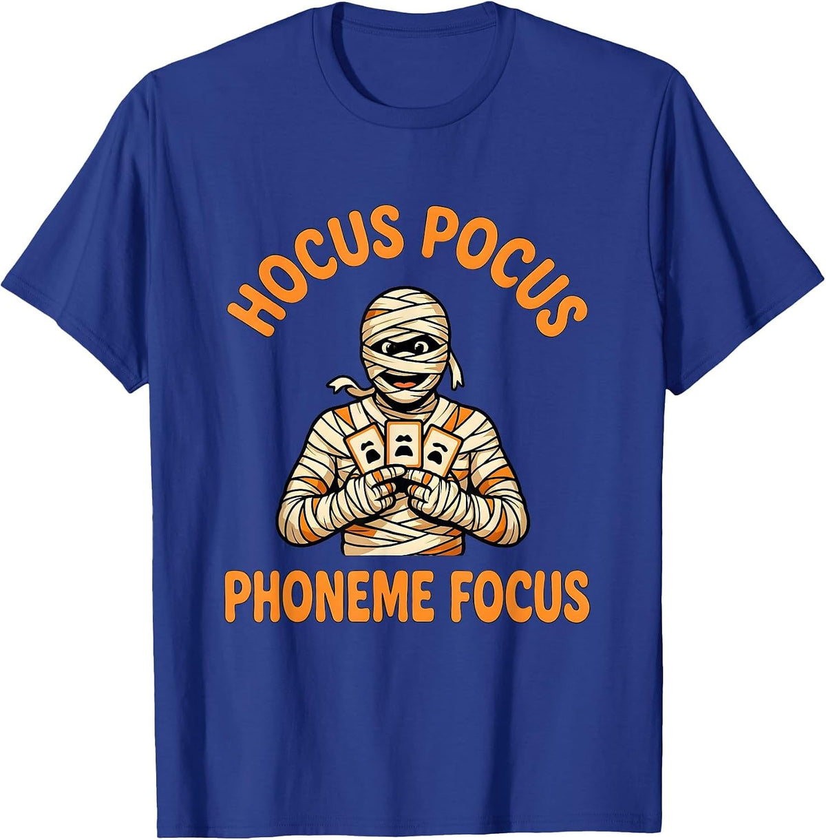 Men's Hocus Pocus Phoneme Focus Funny Speech Therapy SLP Teacher T-Shirt - Royal Blue