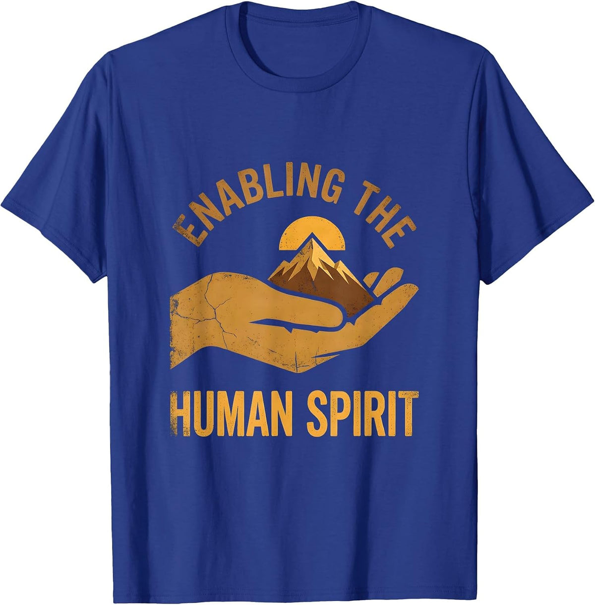 Enabling the Human Spirit Occupational Therapy Design T-Shirt - Royal Blue